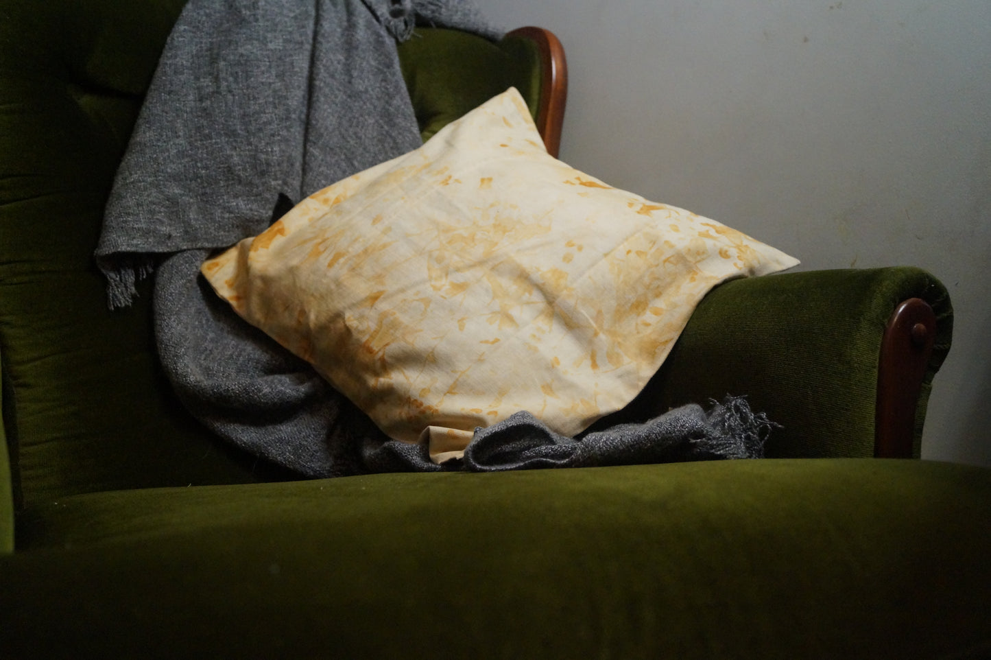 Eco-Dyed Cushion Cover - Rust & Black