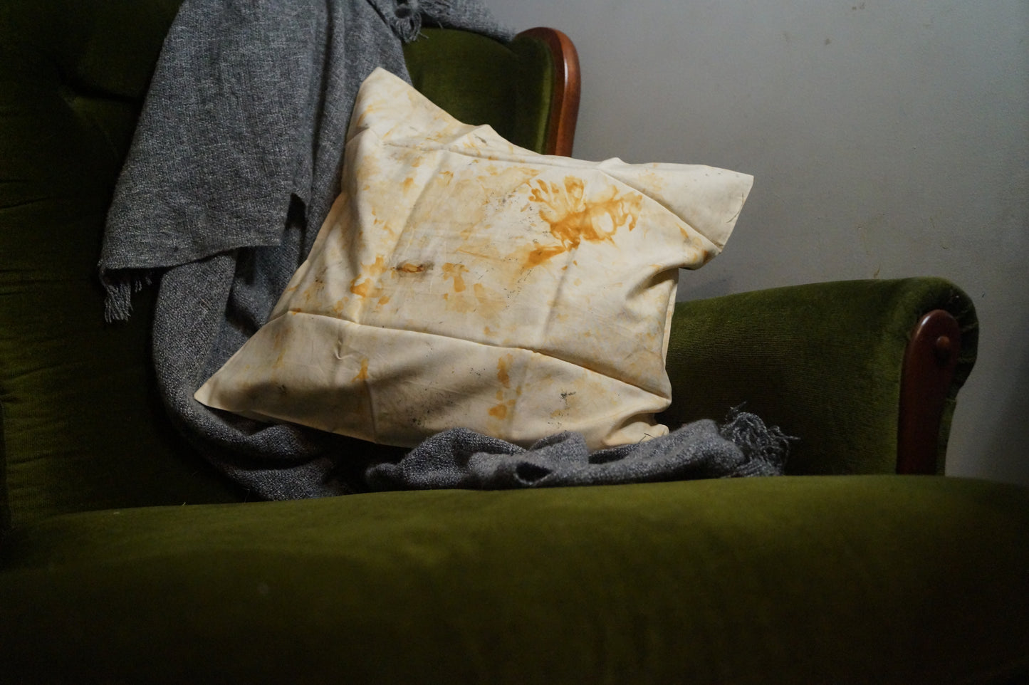 Eco-Dyed Cushion Cover - Rust & Ochre