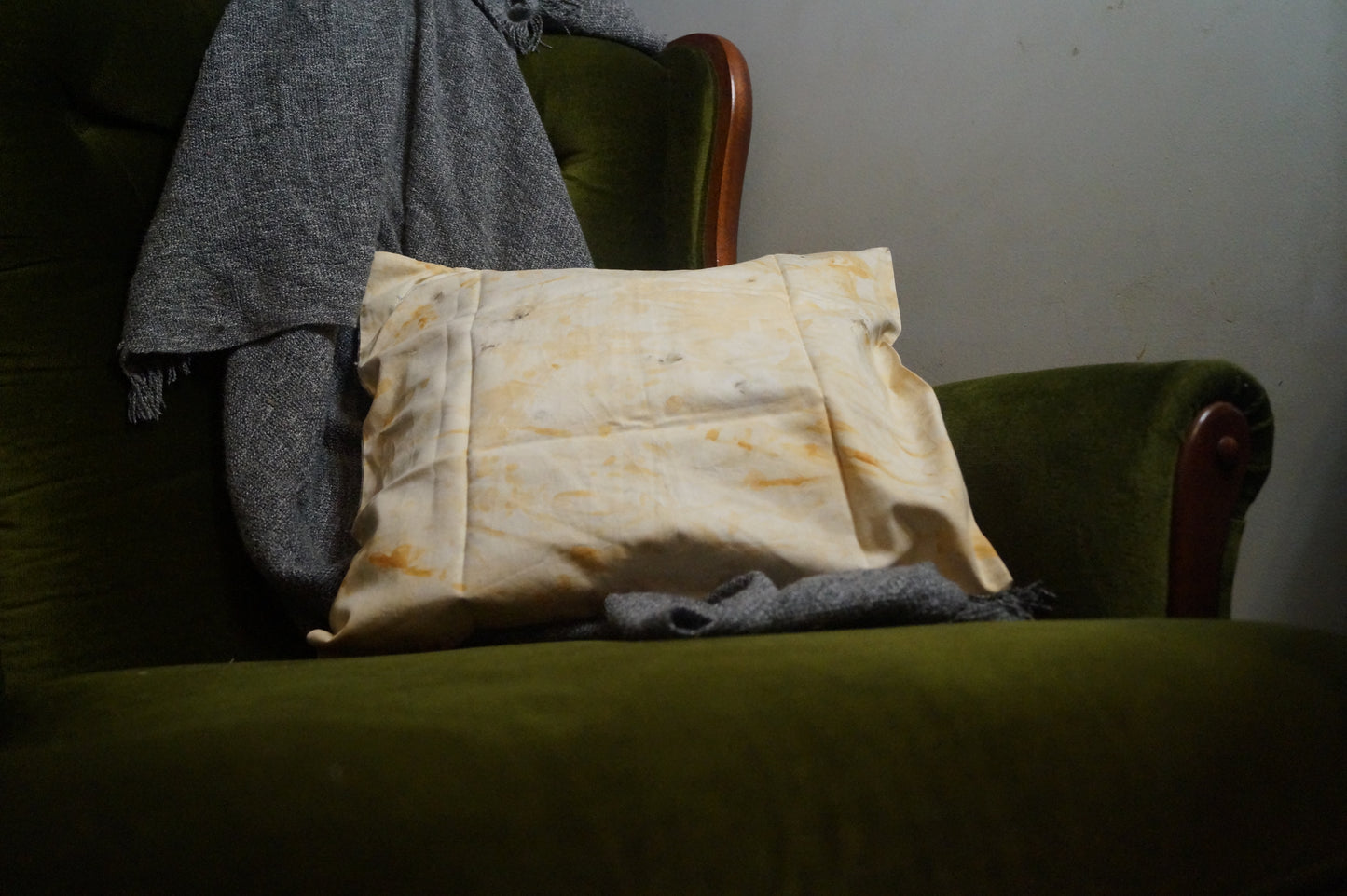 Eco-Dyed Cushion Cover - Rust & Stone